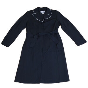 Randolph Duke The Look Women 14 Dress Button Front Belt Removable Collar Lined